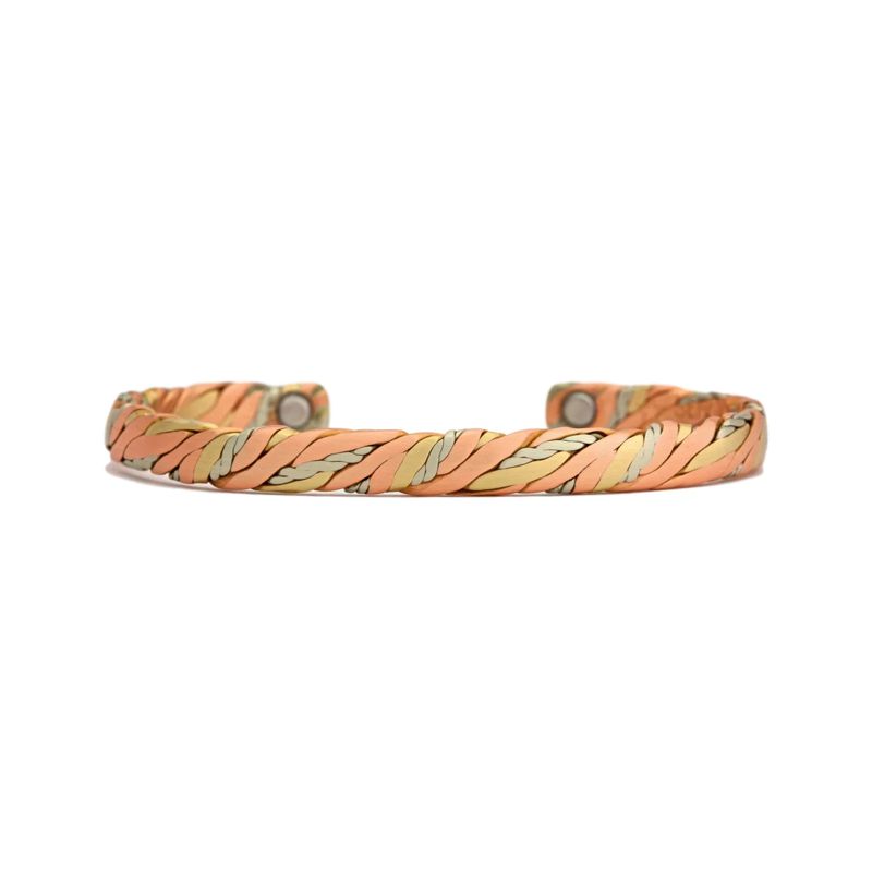 Sweatlodge Brushed Copper Bracelet w/Magnets - #515 - Click Image to Close